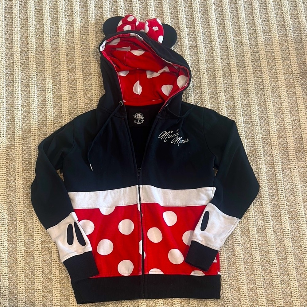 Disney Black and Red Minnie Mouse Sweatshirt